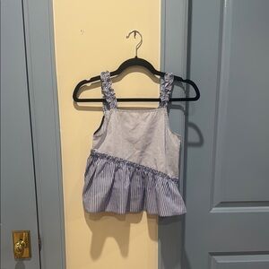 Zara Blue Peplum Blouse